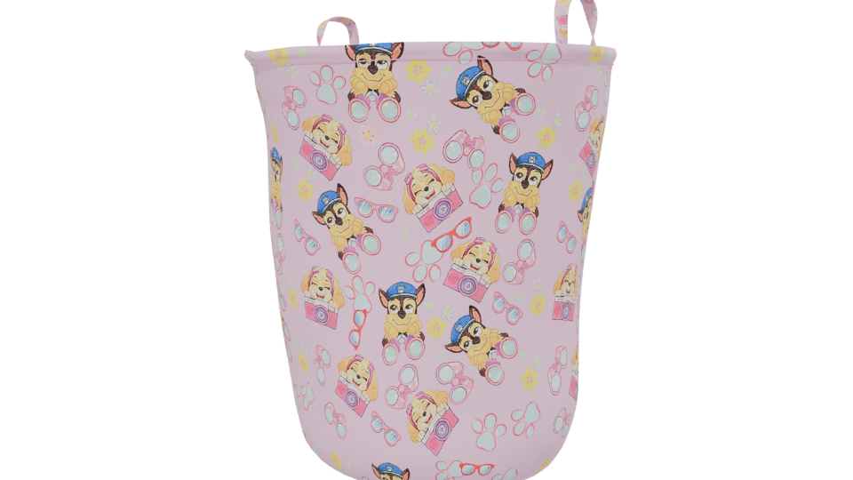 Stylized Pink Kids Storage Bin 3D Model - Professional 3D Model Render 13