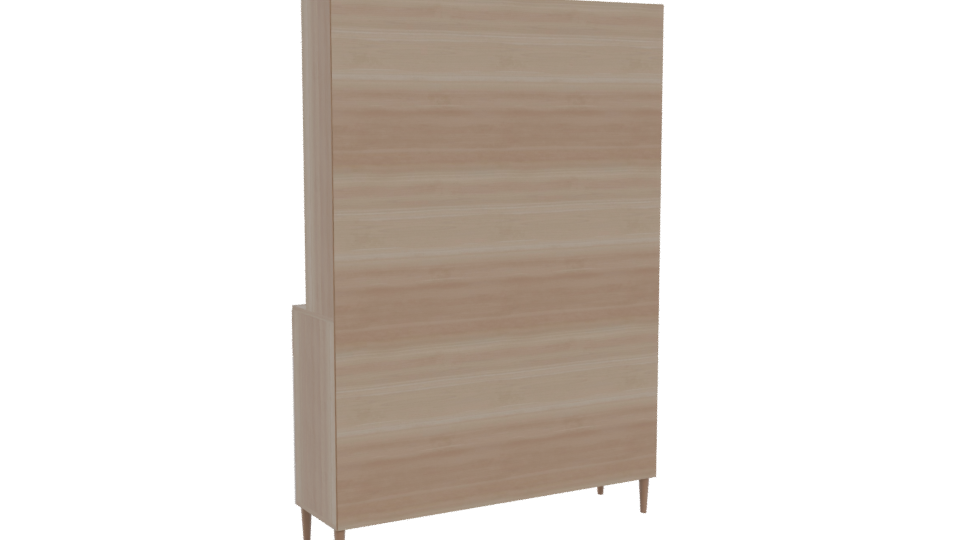Modern Wooden Cabinet 3D Model - Professional 3D Model Render 4