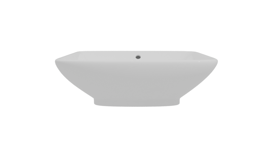 Minimalist White Basin 3D Model - Professional 3D Model Render 11