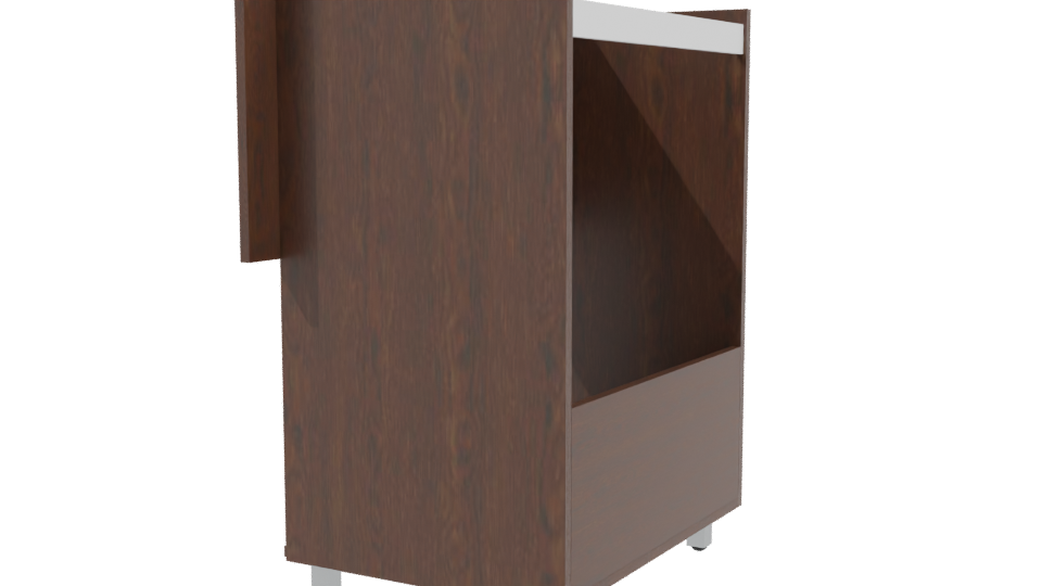 Stylish Wooden Cabinet Model - Professional 3D Model Render 3
