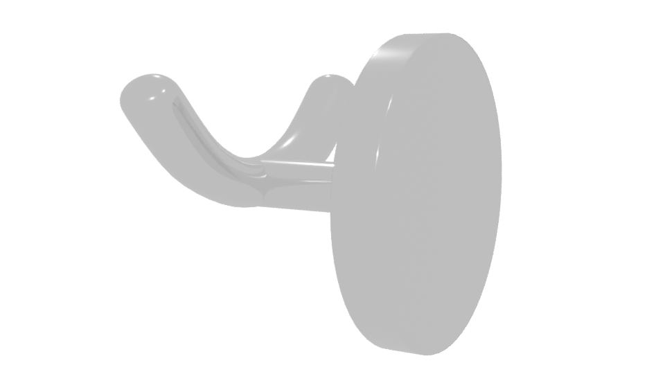 Stylish Wall-Mounted Hook 3D - Professional 3D Model Render 6