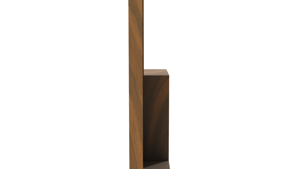 Elegant Wooden Mirror Cabinet Model - Professional 3D Model Render 8
