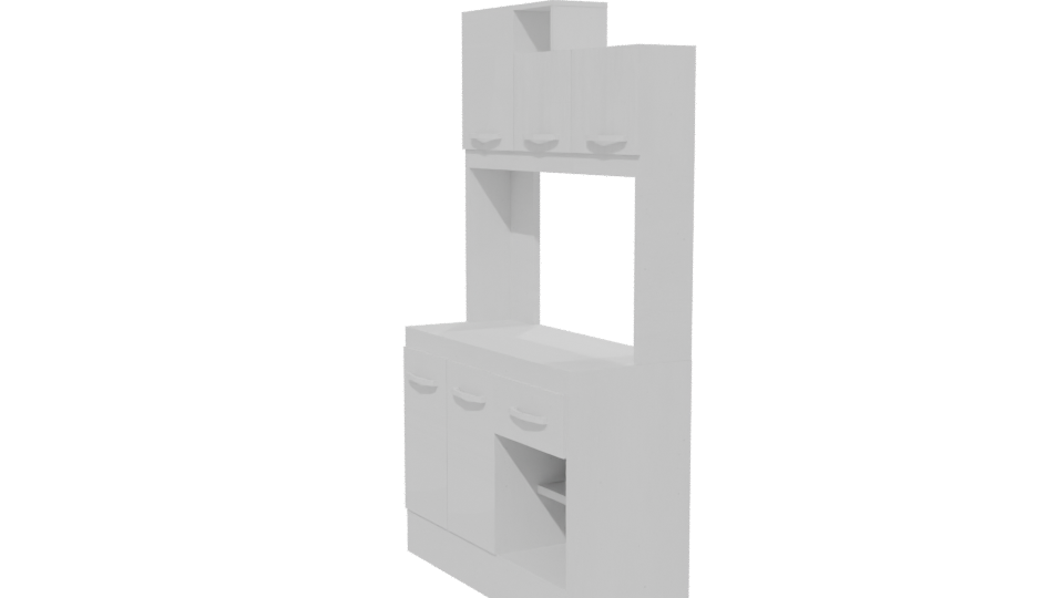 Stylish Modular Kitchen Cabinet - Professional 3D Model Render 13