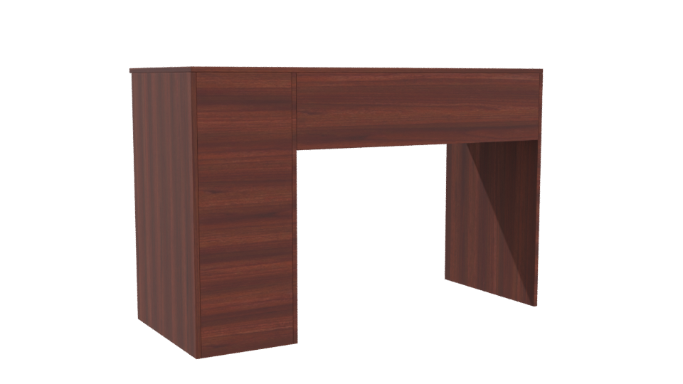 Stylish Wooden Office Desk 3D - Professional 3D Model Render 4