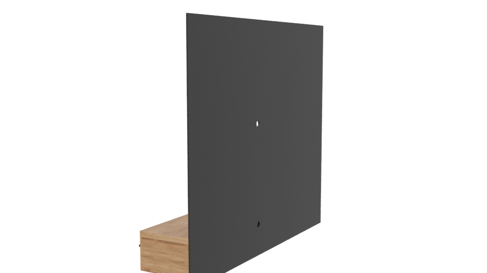 Stylish Wooden Shelf Model 3D - Professional 3D Model Render 3