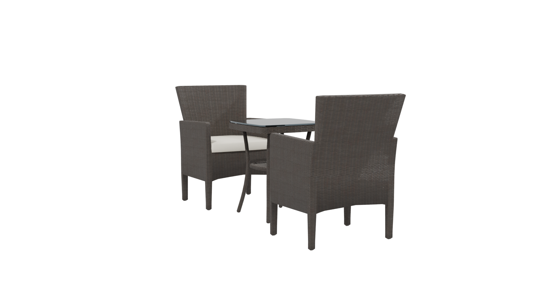 Stylish Outdoor Rattan Furniture Set 3D Model - Professional 3D Model Render 13
