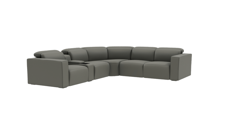 Contemporary Curved Sofa 3D Model - Professional 3D Model Render 9