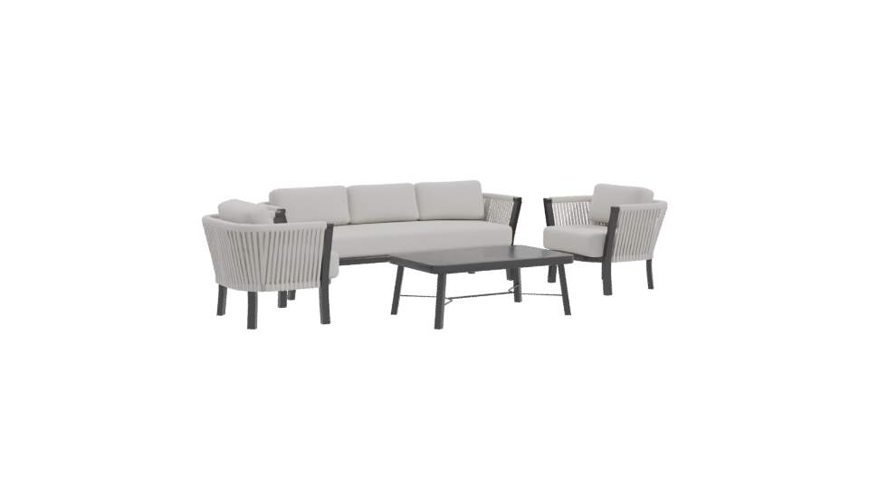 Stylish Outdoor Sofa Set 3D - Professional 3D Model Render 10