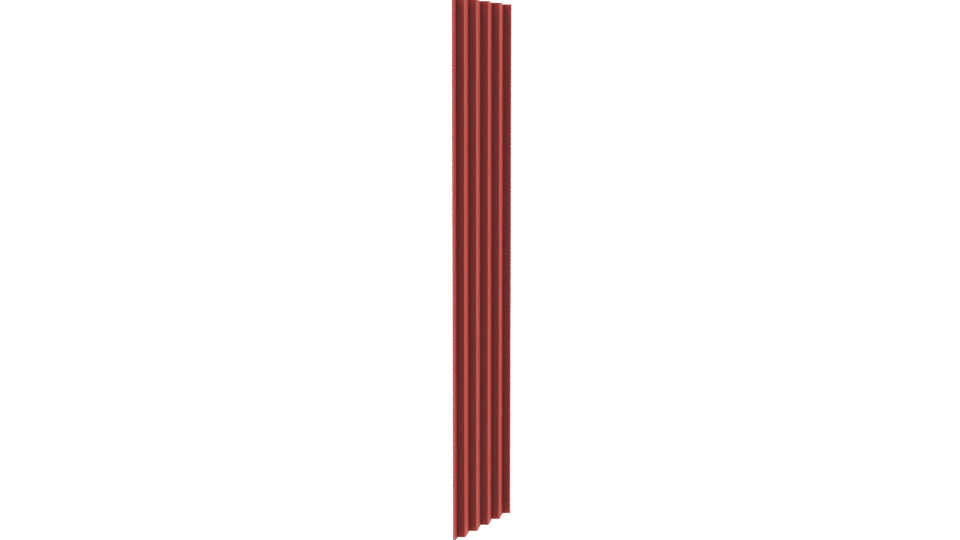 Stylized Vertical Red Panel 3D - Professional 3D Model Render 9