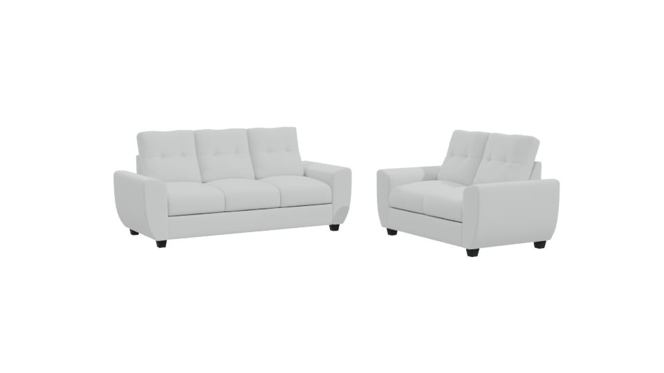 Stylish White Sofa Set 3D - Professional 3D Model Render 10