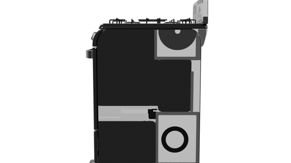 Modern Kitchen Stove 3D Model - Professional 3D Model Render 2