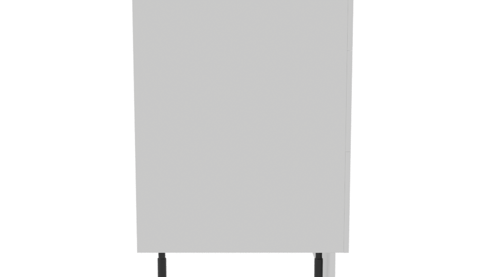 Minimalist 3-Drawer Storage Cabinet 3D Model - Professional 3D Model Render 8