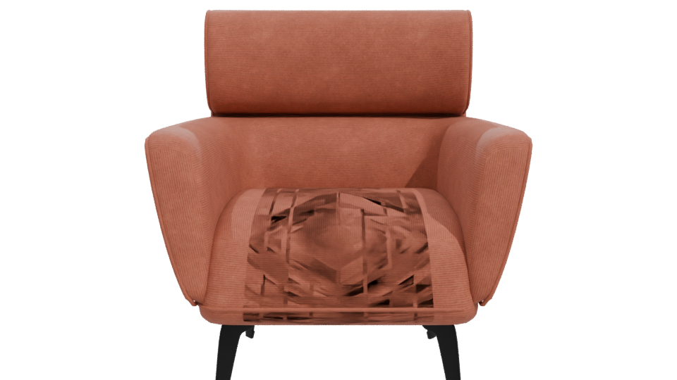 Contemporary Fabric Lounge Chair 3D - Professional 3D Model Render 11