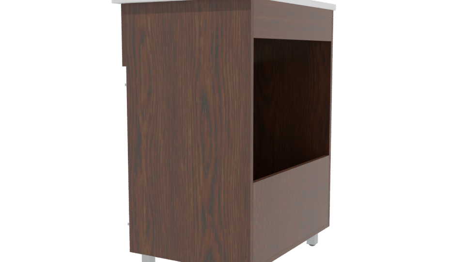 Stylish Modern Wooden Storage Cabinet 3D Model - Professional 3D Model Render 3