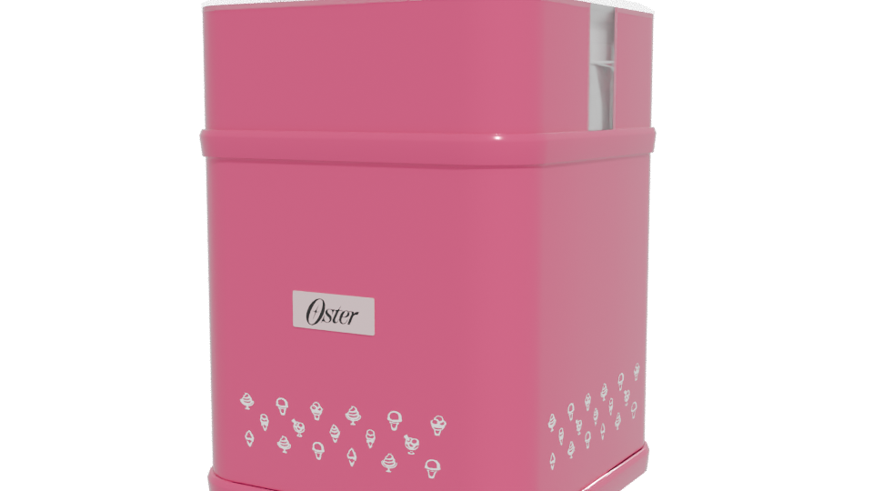 Stylish Pink Mini Fridge 3D - Professional 3D Model Render 12