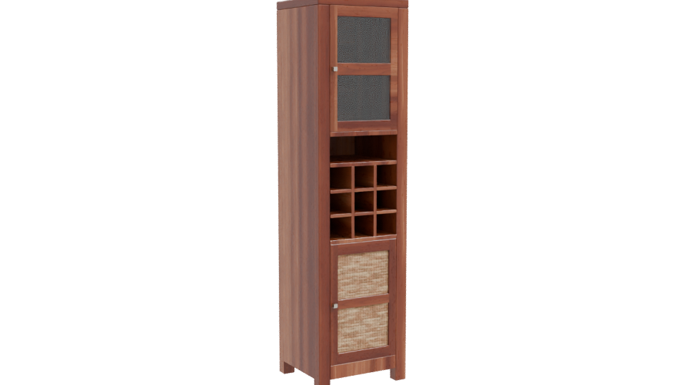 Elegant Wooden Storage Cabinet 3D Model - Professional 3D Model Render 10