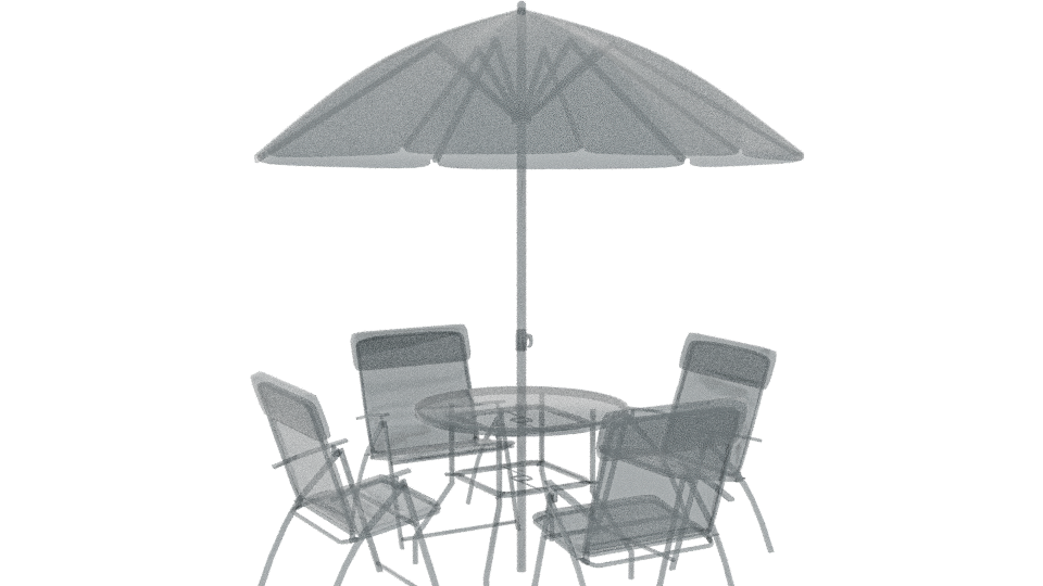 Country Dining Set 3D Model - Professional 3D Model Render 4