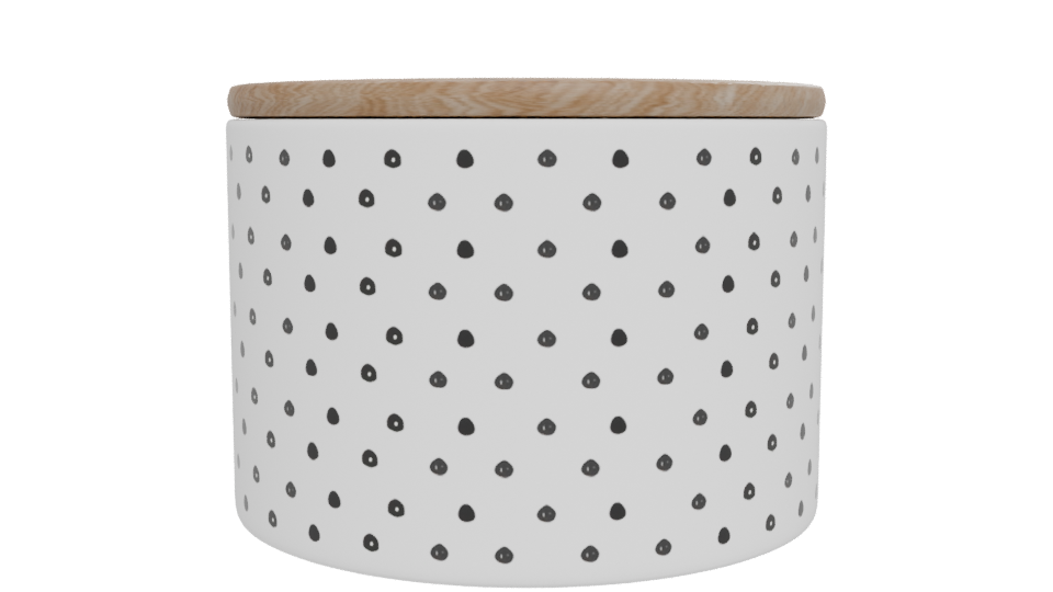 Stylish Round Storage Container 3D - Professional 3D Model Render 12