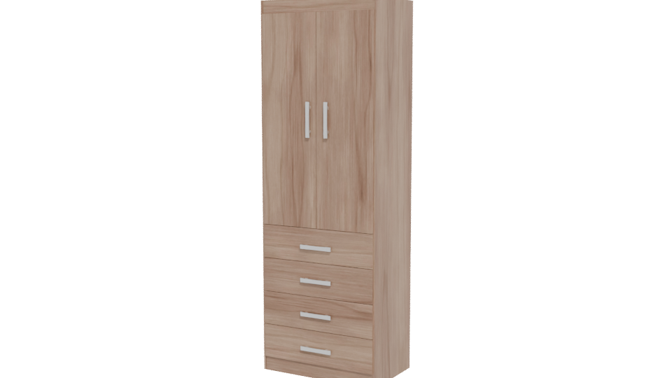 Stylish Wooden Storage Cabinet 3D - Professional 3D Model Render 12