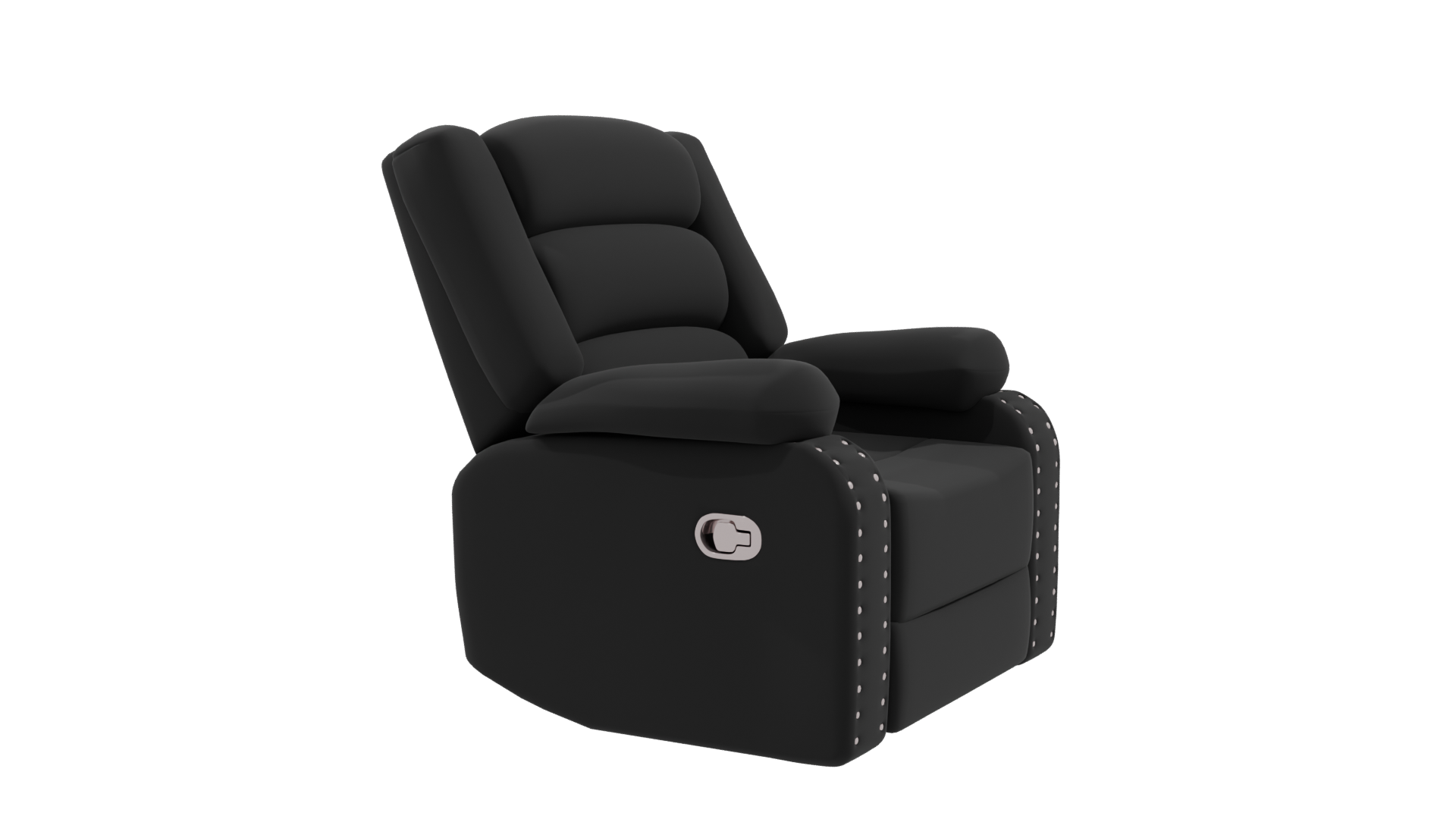 Contemporary Black Recliner Armchair 3D Model - Professional 3D Model Render 9