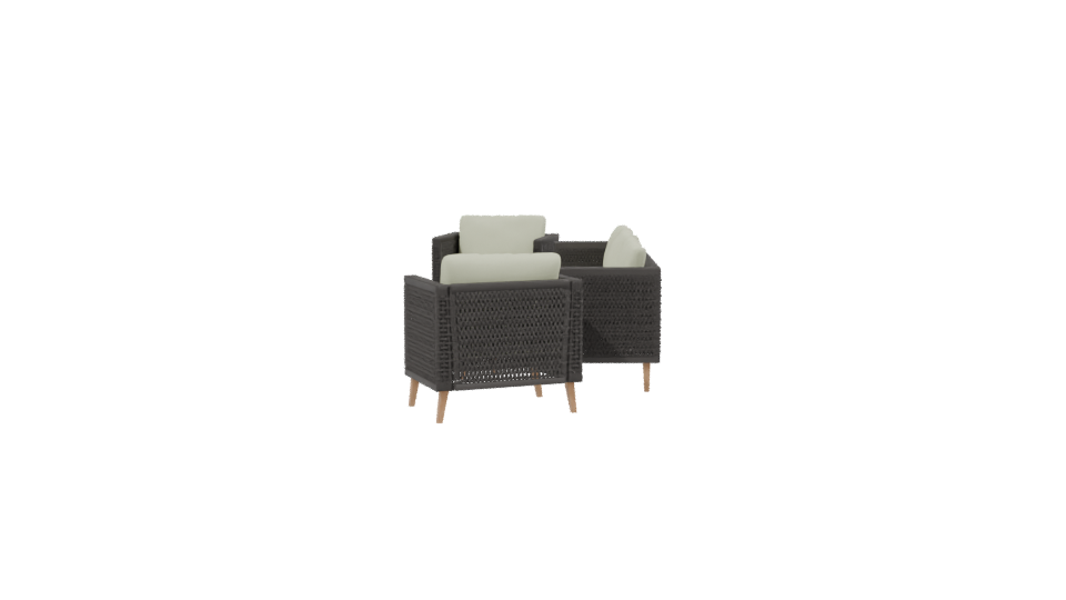 Stylish Outdoor Sofa Set 3D - Professional 3D Model Render 2