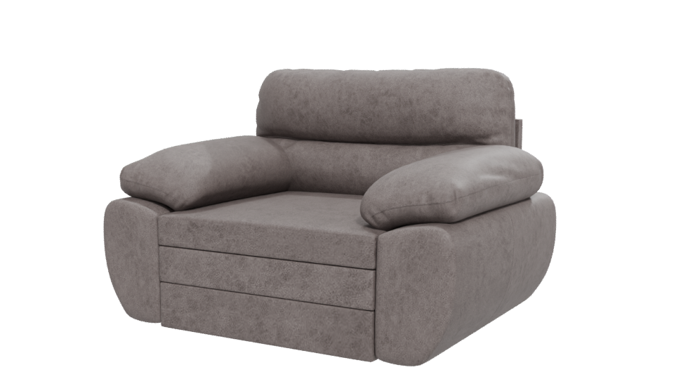 Contemporary Upholstered Living Room Chair 3D Model - Professional 3D Model Render 12