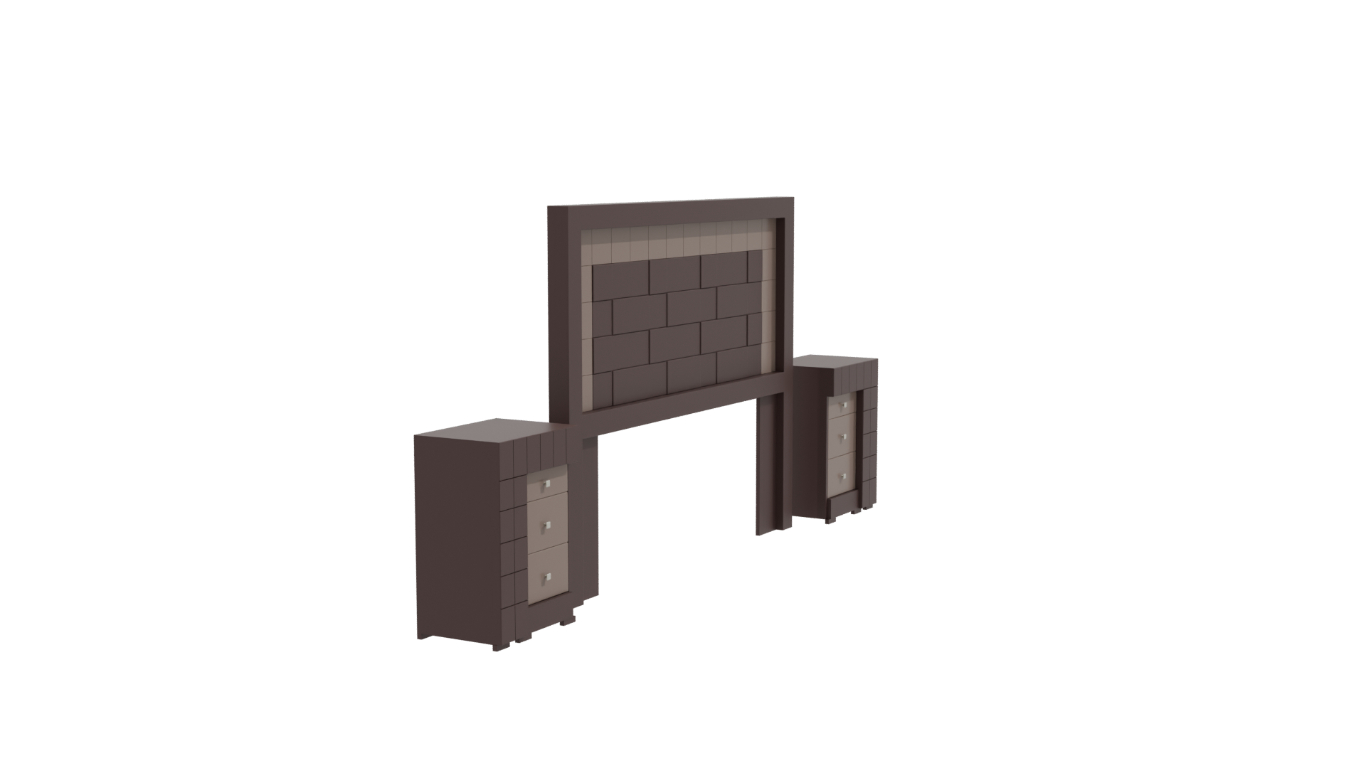 Stylish Bedroom Furniture Set 3D - Professional 3D Model Render 9