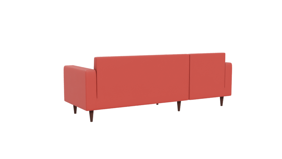 Stylish Red Sofa 3D Model - Professional 3D Model Render 4