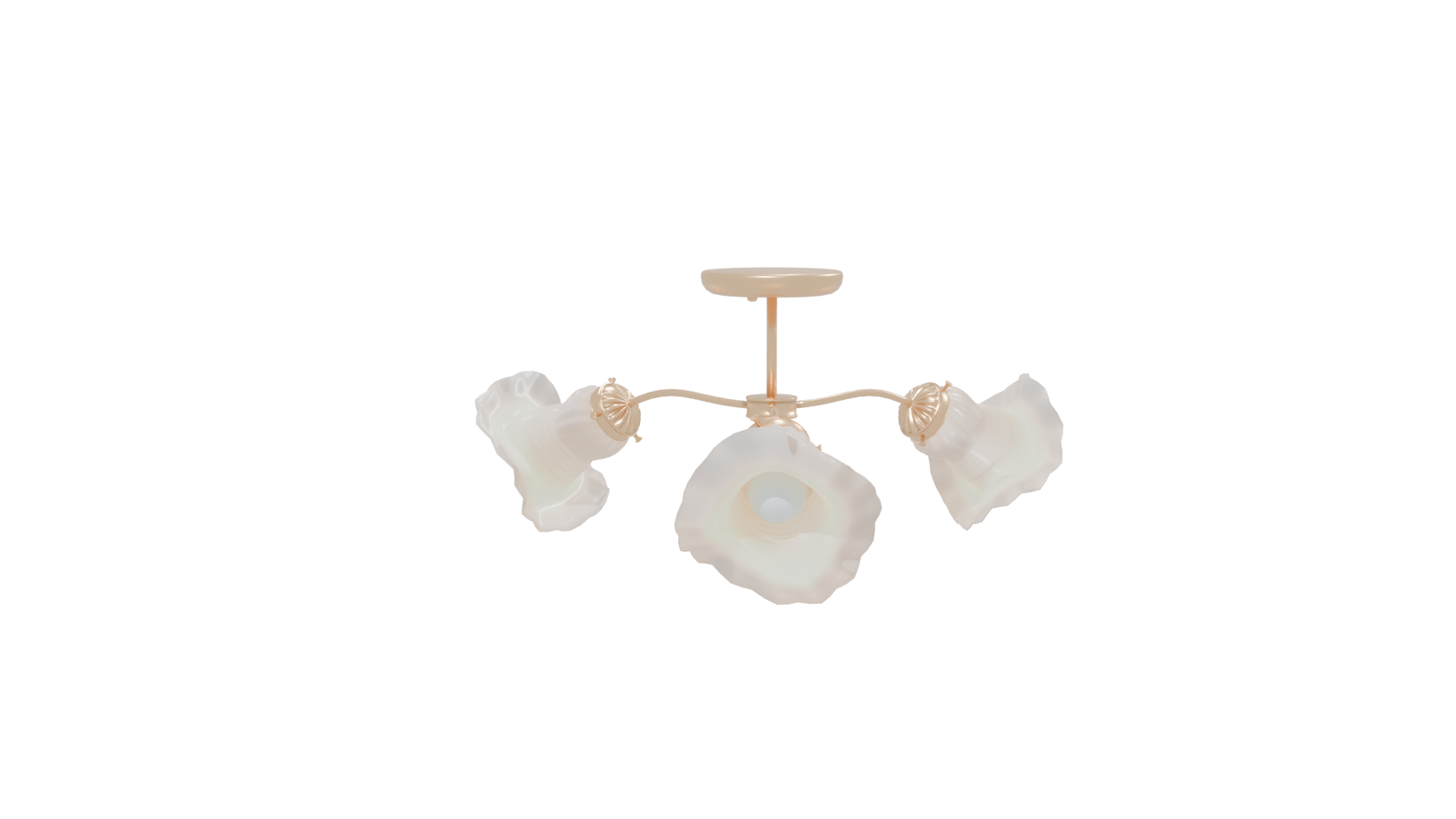 Elegant Vintage Ceiling Light Fixture - Professional 3D Model Render 13