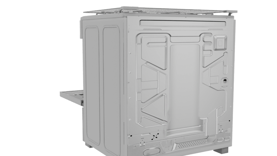 Sleek Gas Range Oven 3D Model - Professional 3D Model Render 4