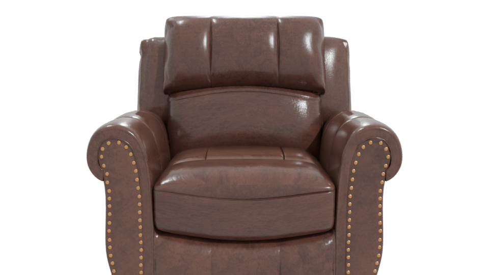 Classic Leather Armchair 3D Model - Professional 3D Model Render 11
