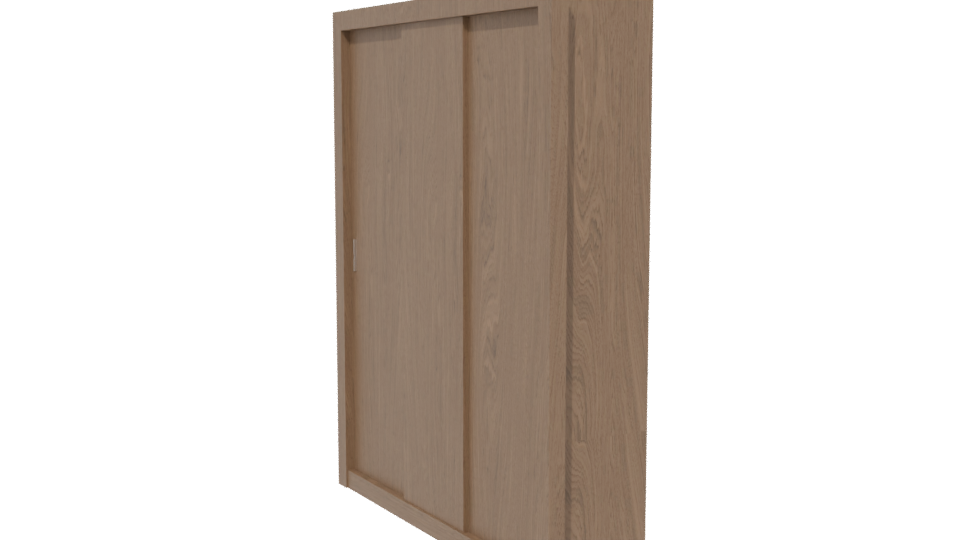 Stylish Wooden Storage Cabinet 3D - Professional 3D Model Render 13