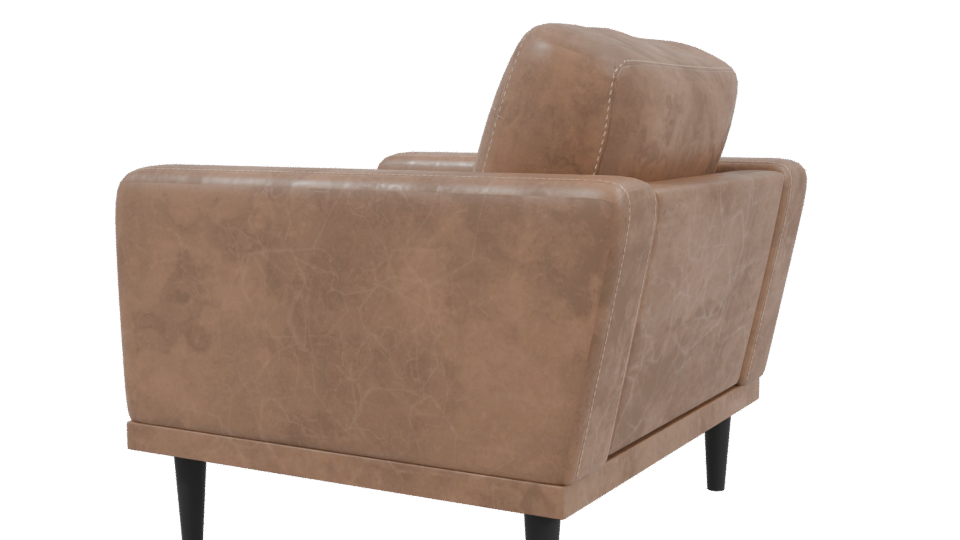 Stylish Modern Lounge Chair 3D - Professional 3D Model Render 3