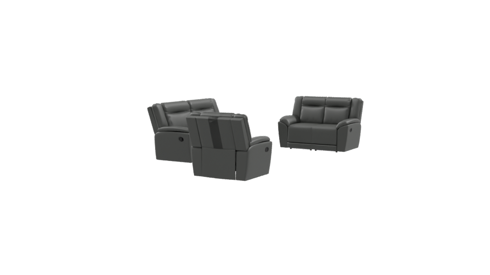 Stylish Reclining Sofa Set 3D - Professional 3D Model Render 9