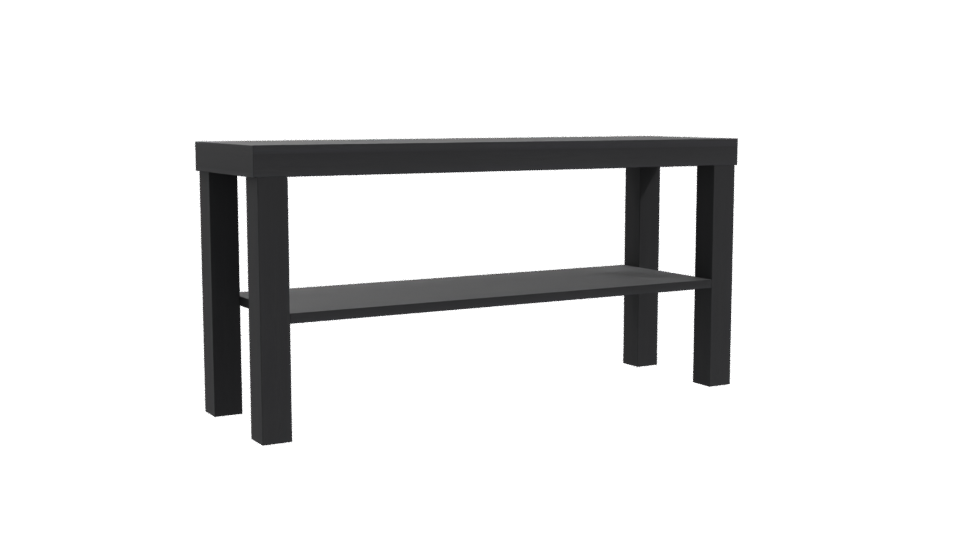 Stylish Black Console Table 3D - Professional 3D Model Render 10