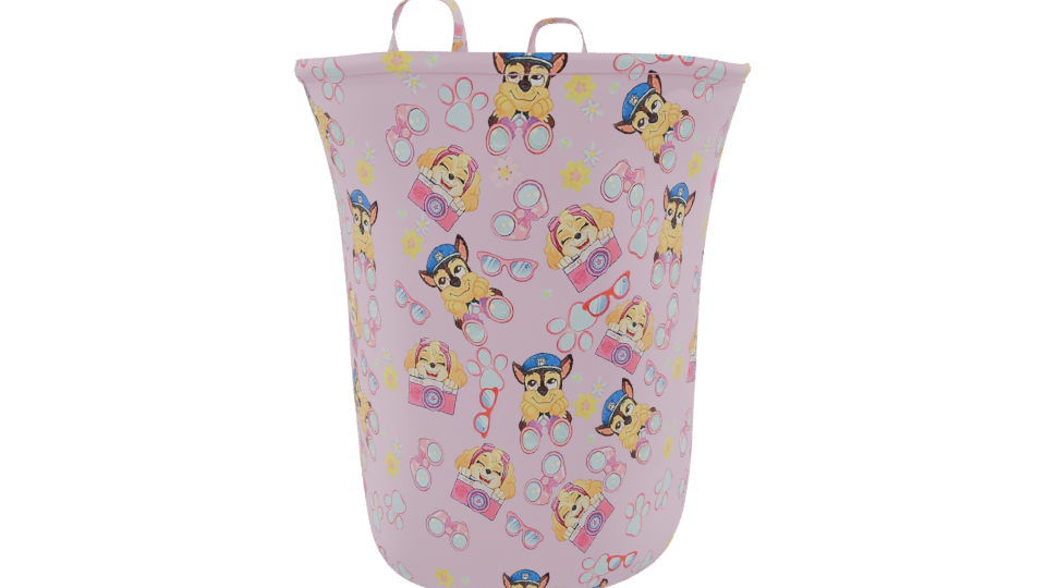 Stylized Pink Kids Storage Bin 3D Model - Professional 3D Model Render 9