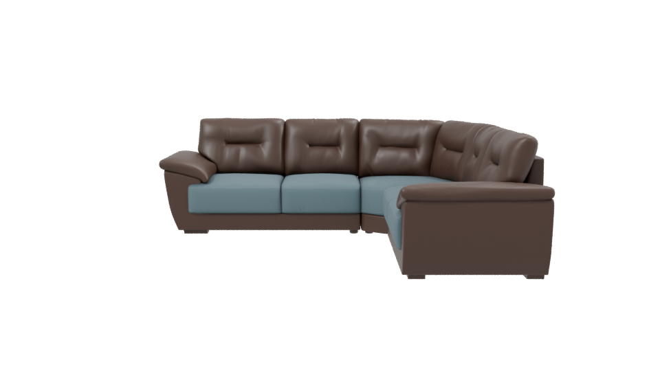 SALA CURVA JR Leather Sofa 3D - Professional 3D Model Render 2