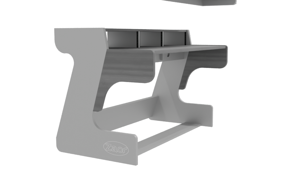 Minimalist Office Desk Model - Professional 3D Model Render 9