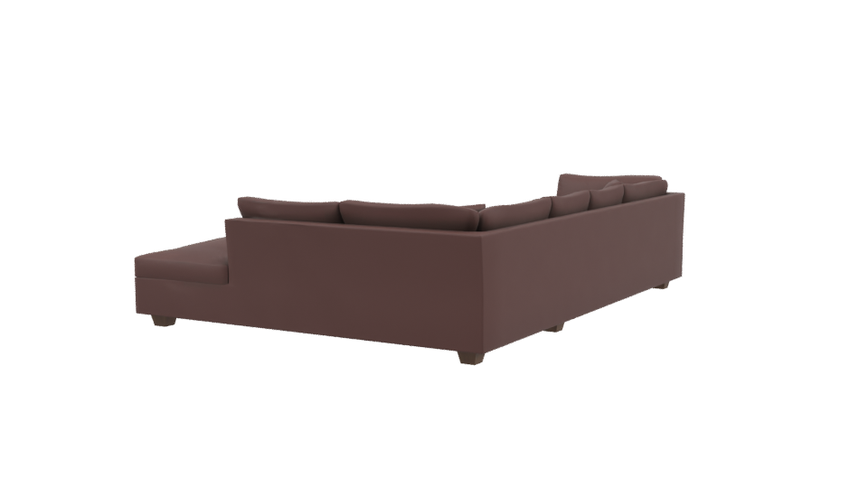 Modern L-Shape Sofa Model - Professional 3D Model Render 3