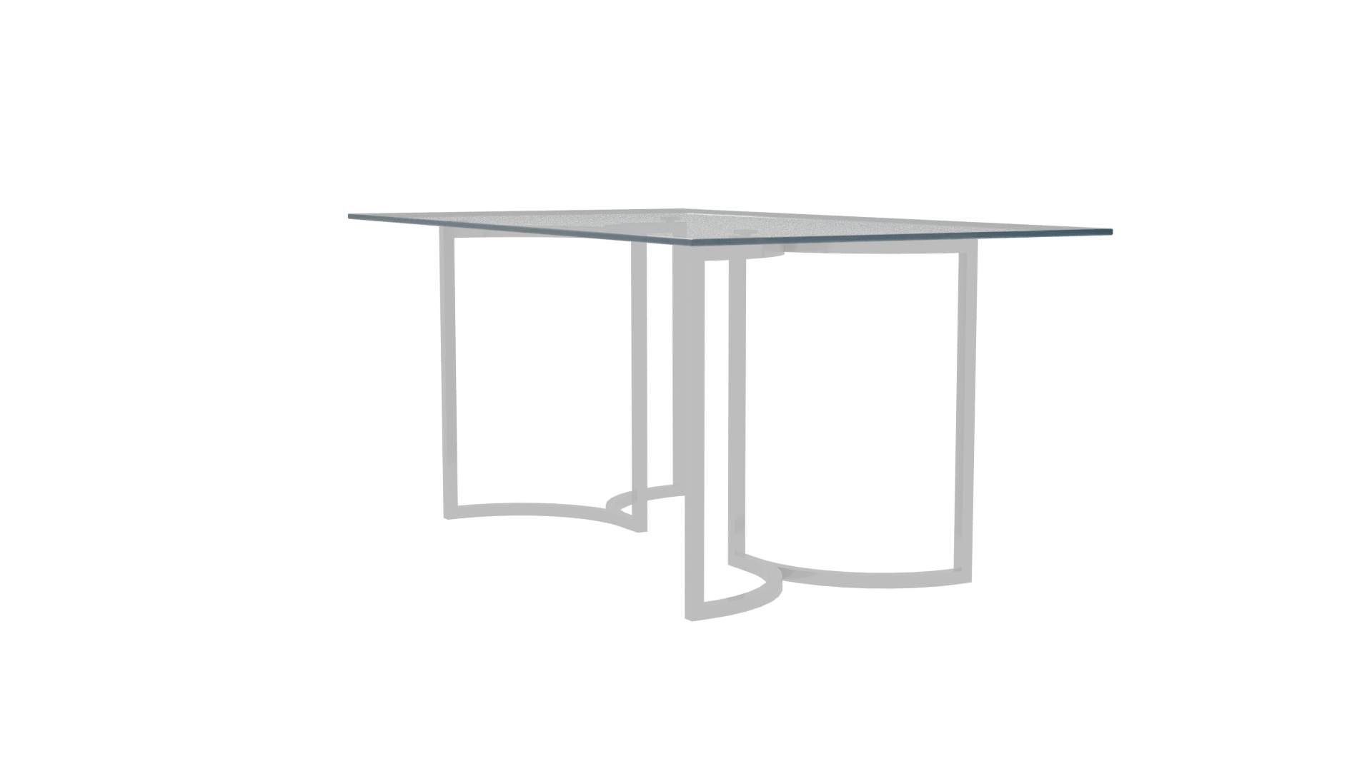 Stylish Glass Top Dining Table - Professional 3D Model Render 10