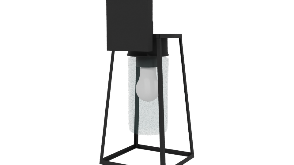 Industrial Glass Lantern Model - Professional 3D Model Render 6