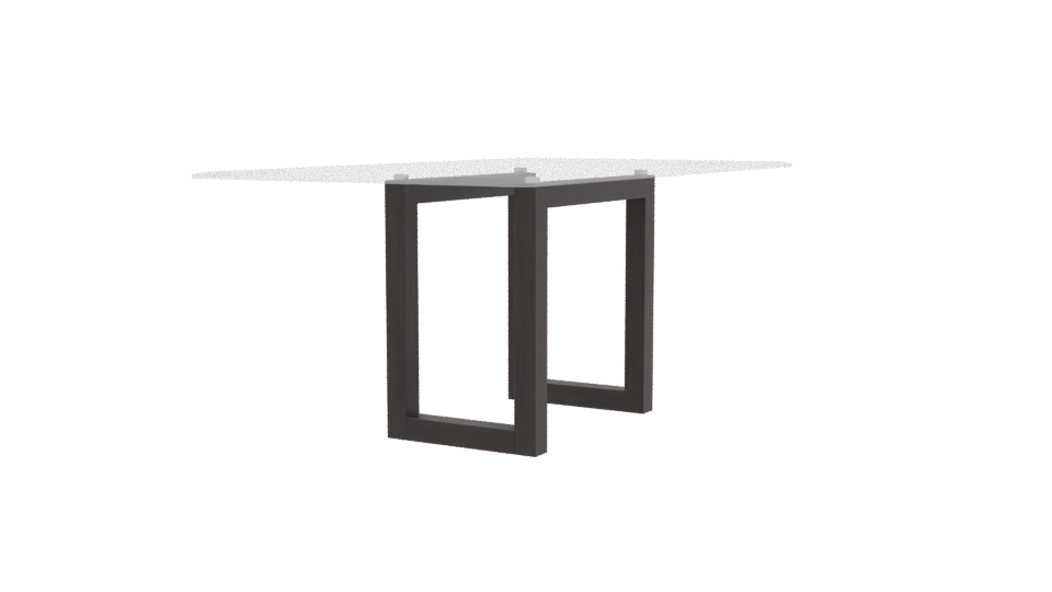 Glass Top Modern Dining Table - Professional 3D Model Render 9