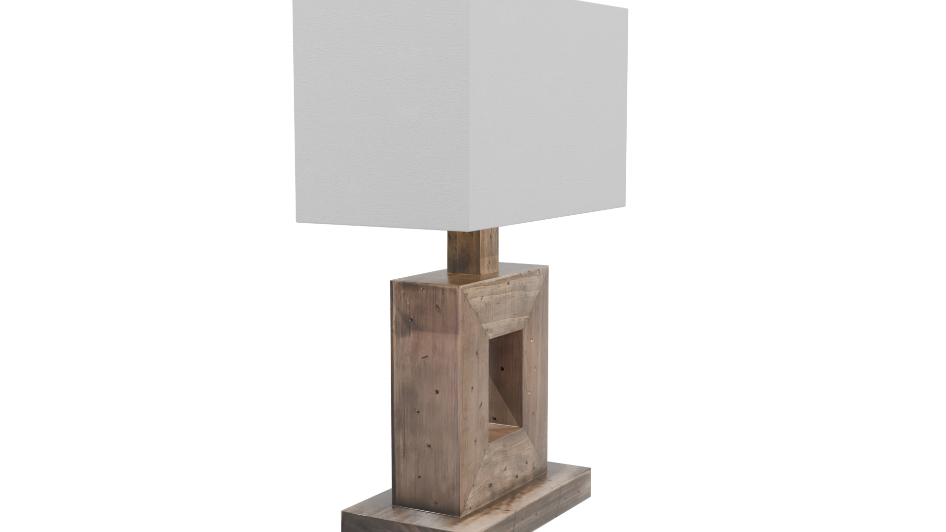 Stylish Wood Table Lamp - Professional 3D Model Render 3