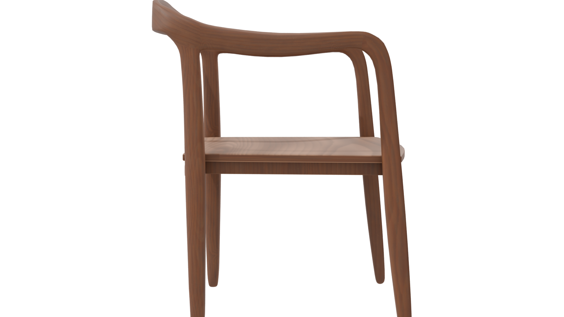 Stylish Wooden Dining Chair 3D - Professional 3D Model Render 8