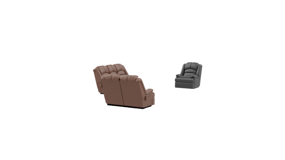 Stylish Reclining Sofa Set 3D - Professional 3D Model Render 9