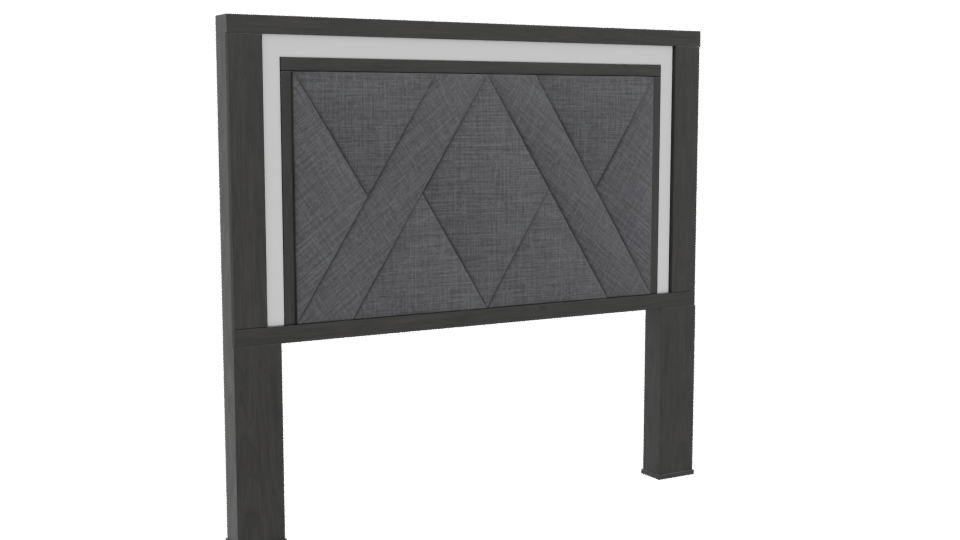 Elegant Upholstered Bed Headboard 3D Model - Professional 3D Model Render 10