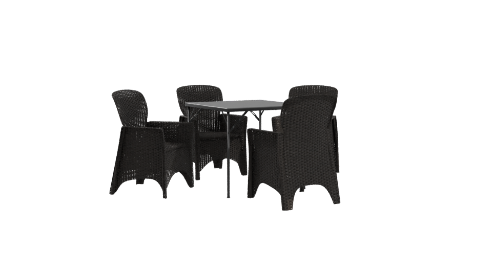 Outdoor Dining Table Set 3D - Professional 3D Model Render 10