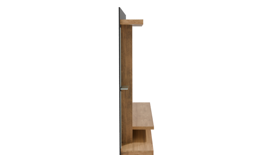 Stylish Wooden Shelf Model 3D - Professional 3D Model Render 8