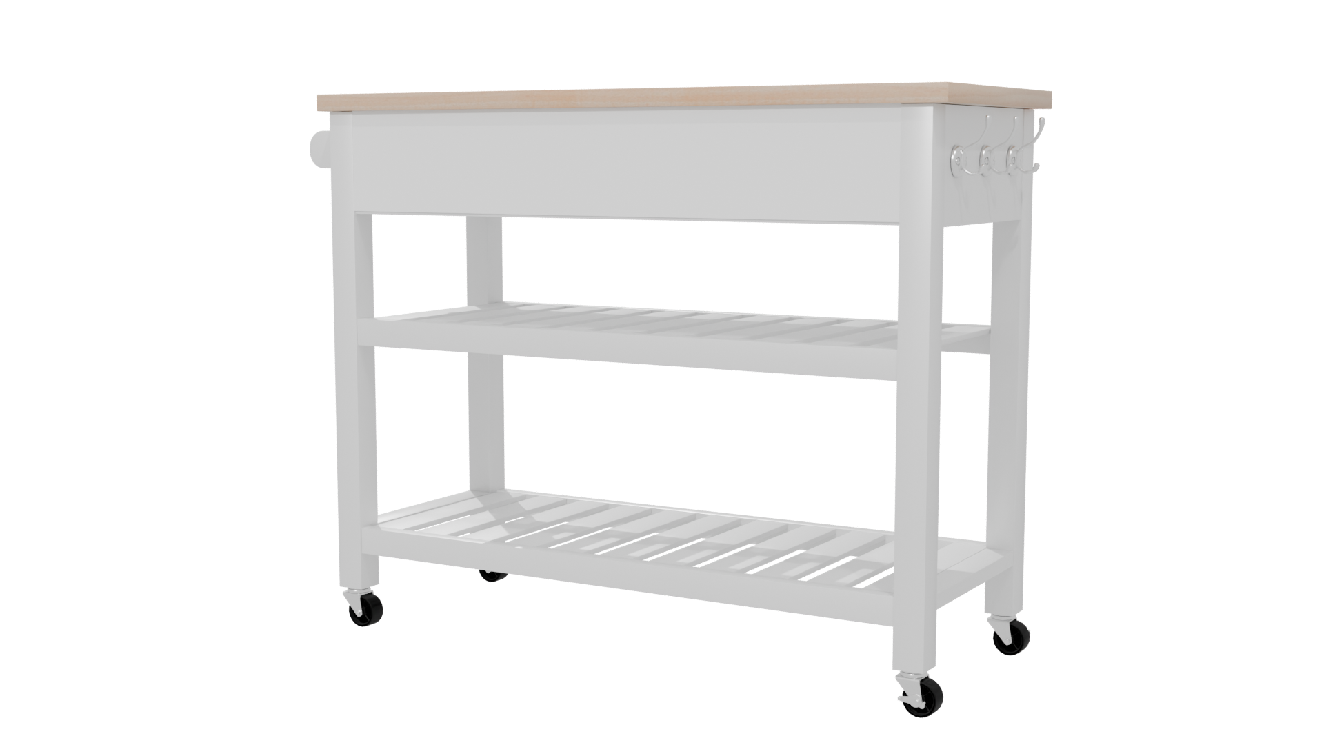 Stylish Modern Kitchen Trolley 3D Model - Professional 3D Model Render 6
