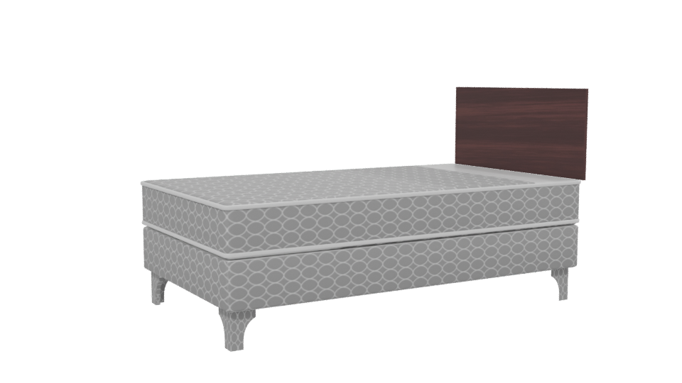 Stylish Single Bed 3D Model - Professional 3D Model Render 13